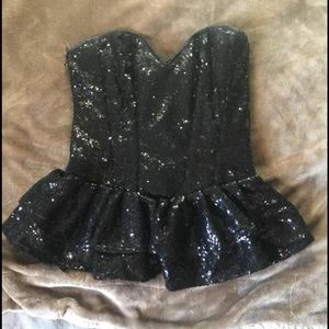 Brand new black sparkly corset